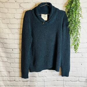 Abercrombie & Fitch Shawl Collar Sweater Mens L Academia Cottagecore Grandpa